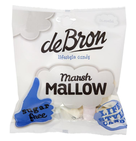 De Bron Marshmallows suikervrij 75.00 Gram