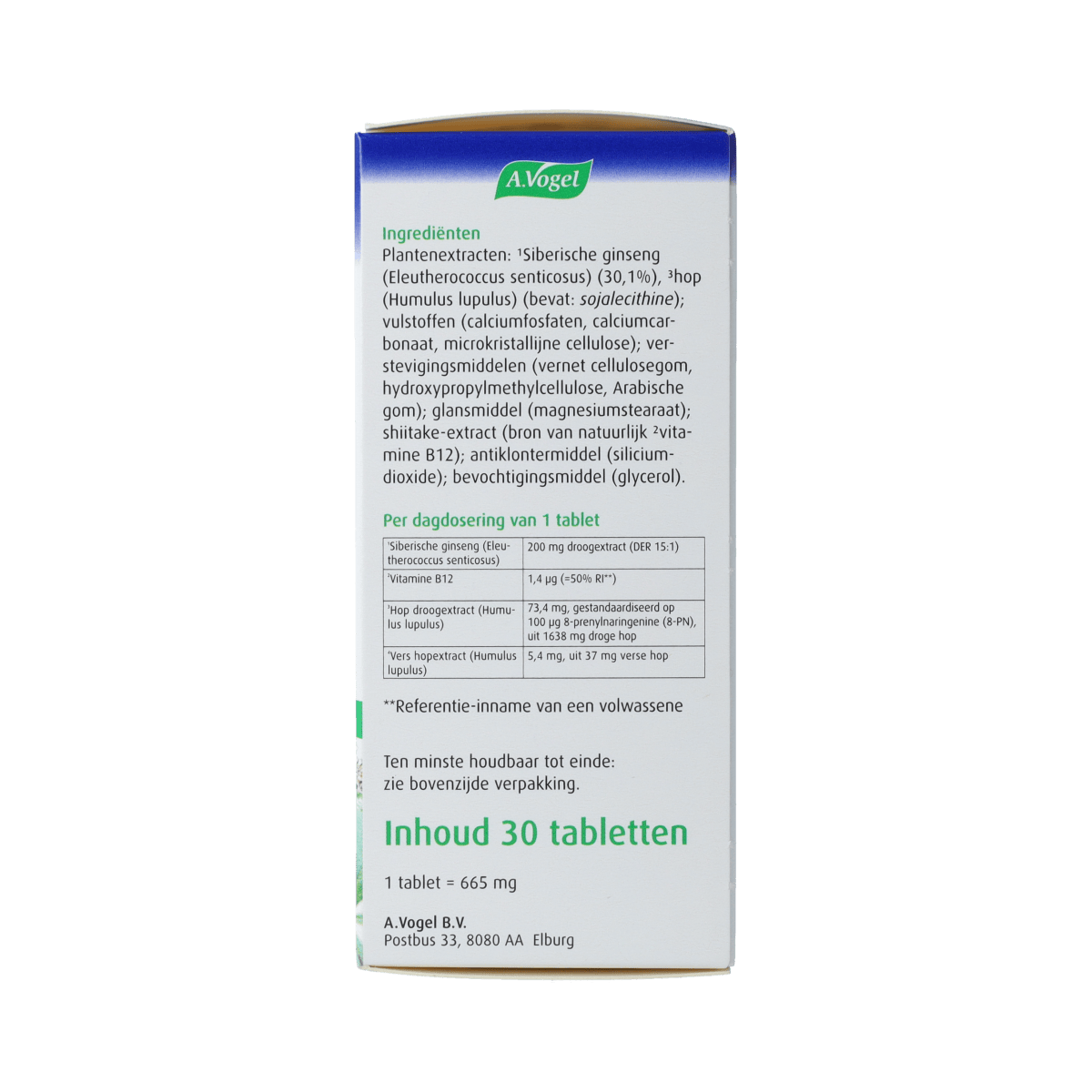 A Vogel Voedingssupplementen en Kruidenpreparaten 30.00 Tabletten A Vogel Perimenopauze fysiek tablet 30.00 Tabletten