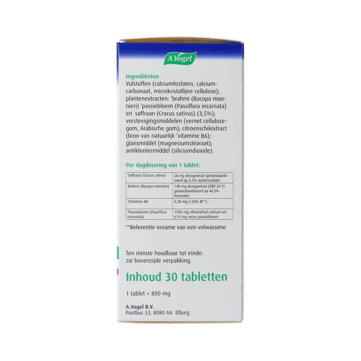 A Vogel Voedingssupplementen en Kruidenpreparaten 30.00 Tabletten A Vogel Perimenopauze mentaal tablet 30.00 Tabletten