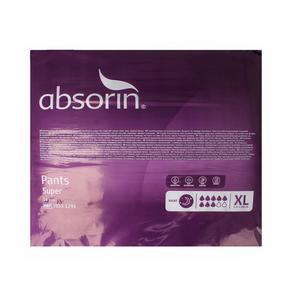 Absorin Incontinentie 14.00 Stuks Absorin Comfort pants super XL 14.00 Stuks