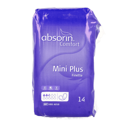 Absorin Incontinentie 14 Stuks Absorin Comfort finette mini plus 14 Stuks