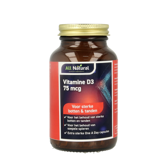 All Natural Vitamine Enkel 30 Capsules All Natural Vitamine D3 75mcg 30 Capsules