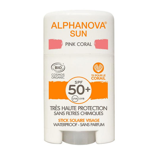Alphanova Sun Zonnen 12 Gram Alphanova Sun Sun stick face pink SPF50+ 12 Gram