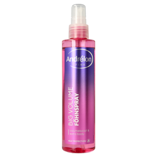 Andrelon Haarstyling 200 Milliliter Andrelon Pink big volume fohnspray 200 Milliliter