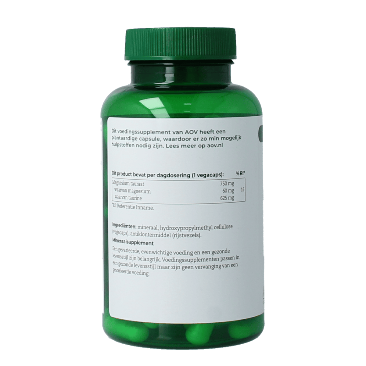 AOV Mineralen Enkel 90.00 Vegetarische capsules AOV 517 Magnesium tauraat 90.00 Vegetarische capsules