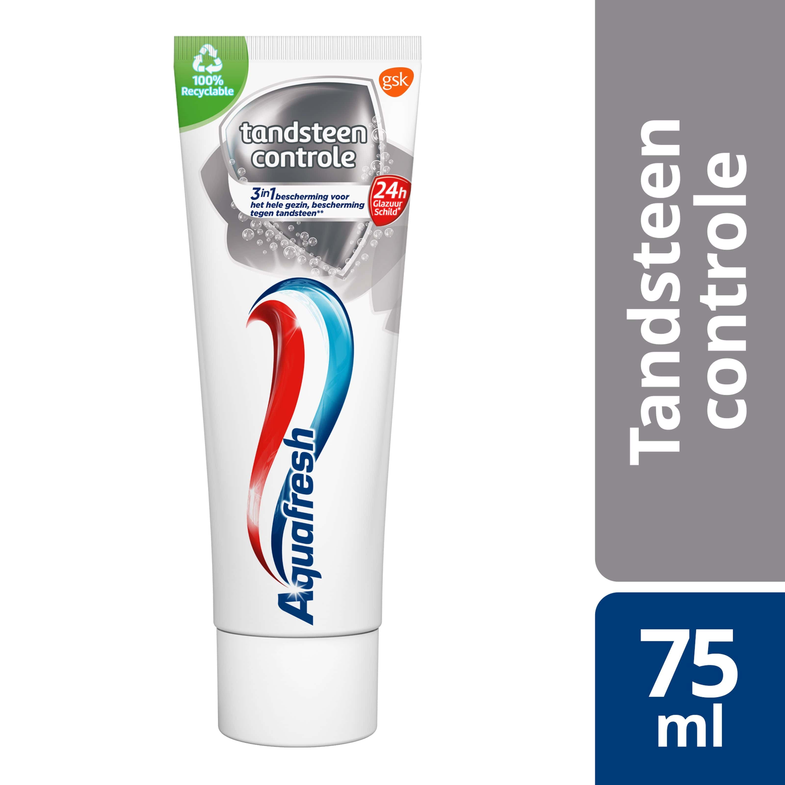Aquafresh Tandpasta 75 Milliliter Aquafresh Tandpasta tandsteen controle 75 Milliliter