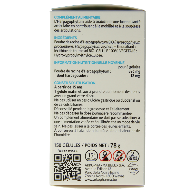 Arkocaps Kruidenpreparaten 150 Capsules Arkocaps Duivelsklauw bio 150 Capsules