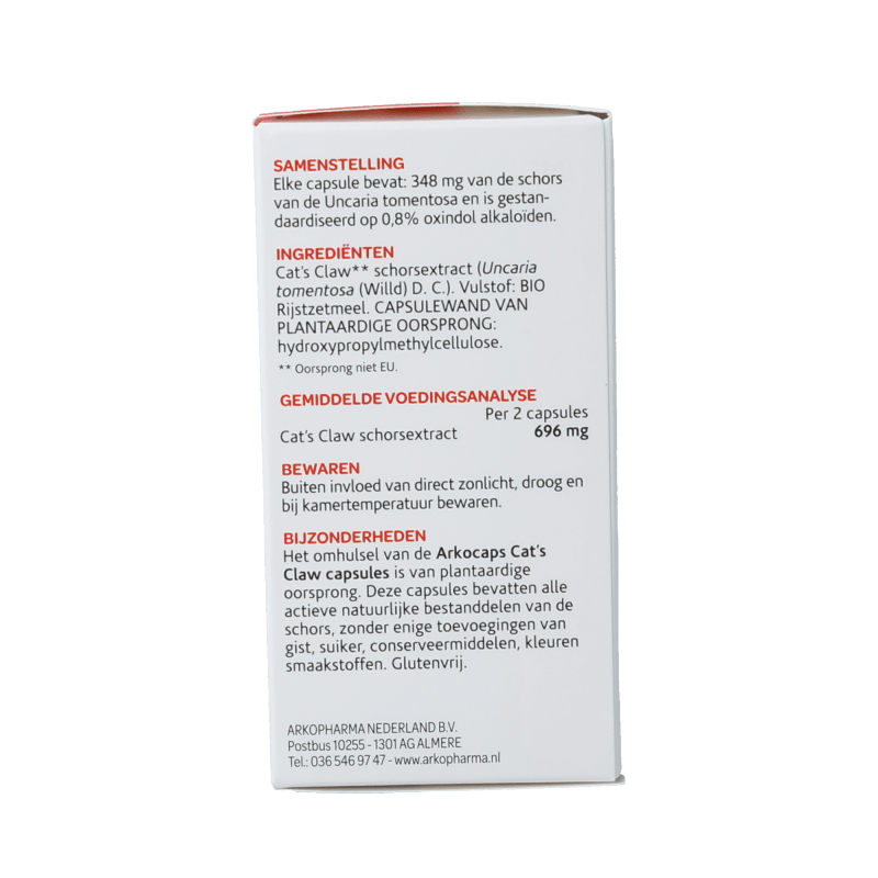 Arkocaps Kruidenpreparaten 45 Capsules Arkocaps Cat's claw 45 Capsules
