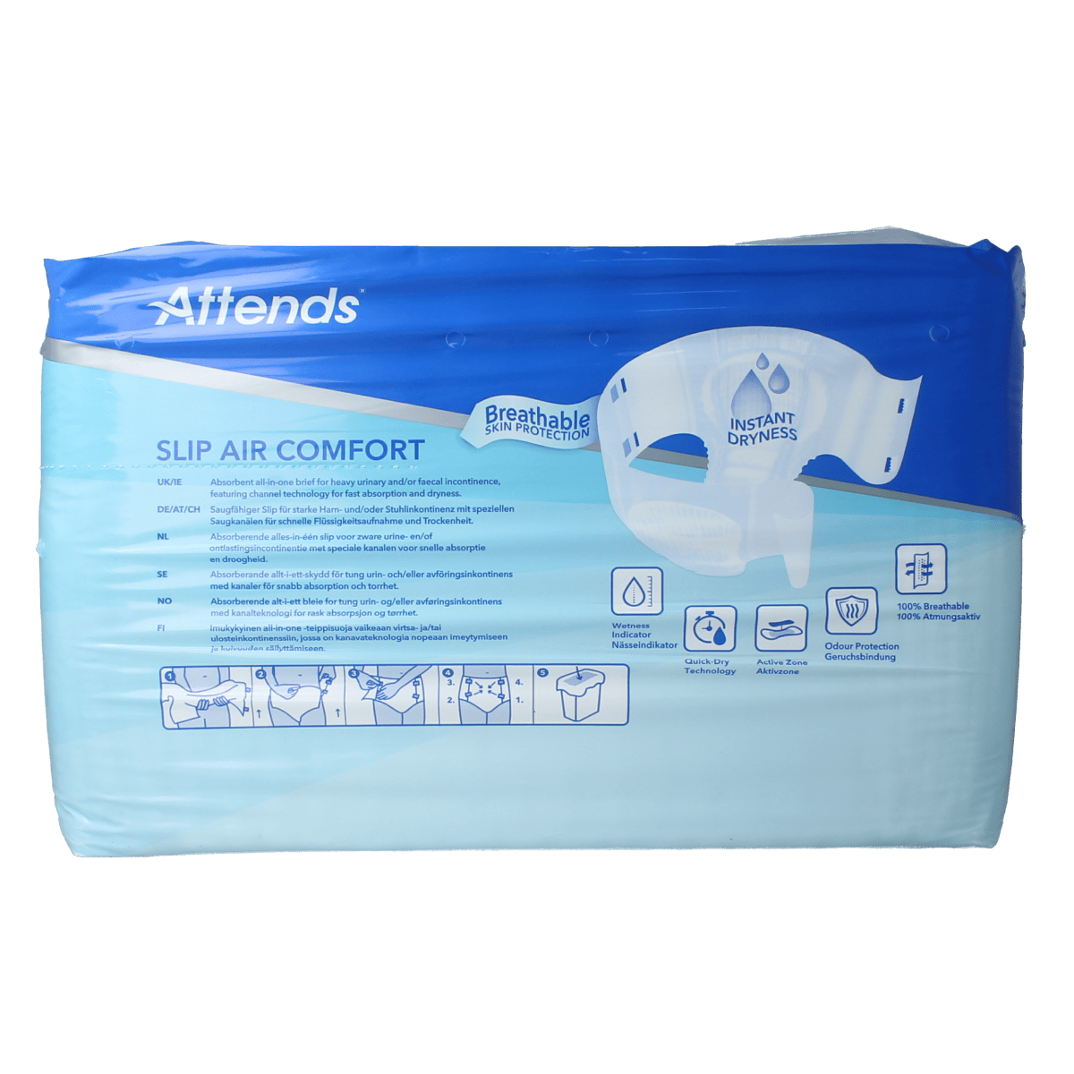 Attends Incontinentie 21.00 Stuks Attends Slip air comfort 9 S 21.00 Stuks