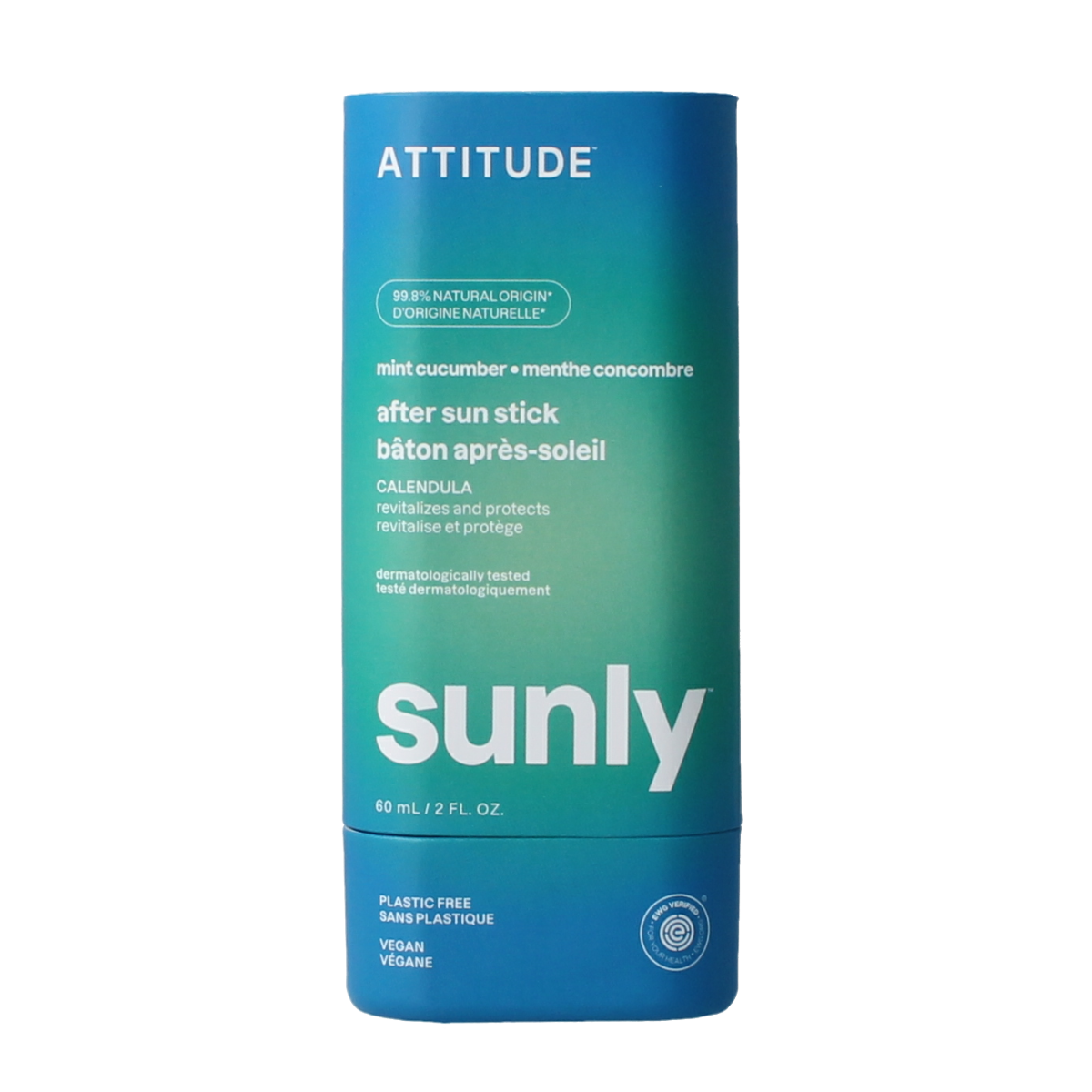 Attitude Deodorant 60.00 Gram Attitude Sunly after sun stick mint & cucumber SPF30 60.00 Gram