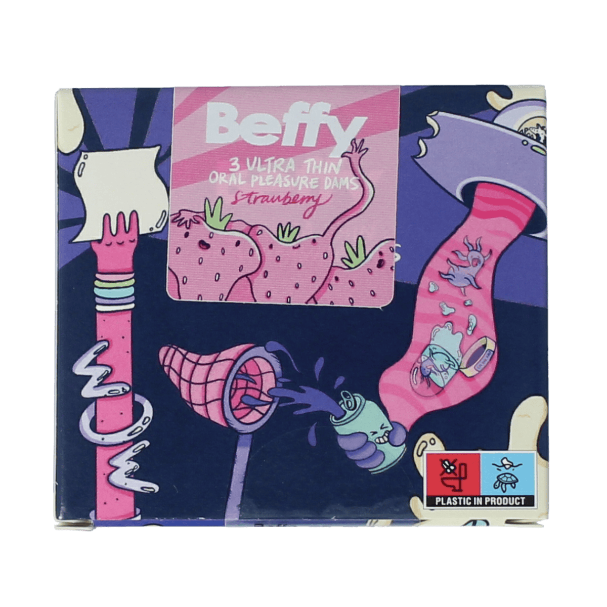 Beffy Erotiek 3.00 Stuks Beffy Beflapjes aroma aardbei 3.00 Stuks