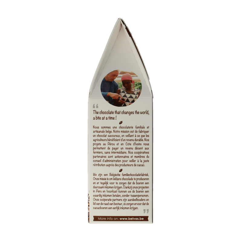 Belvas Chocolade 100 Gram Belvas Flaked truffels bio 100 Gram