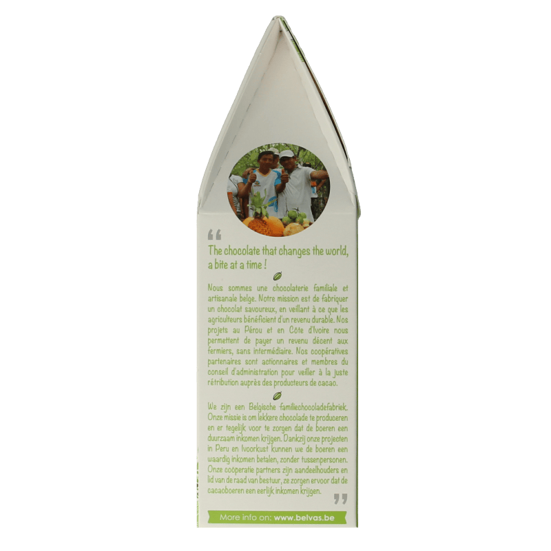 Belvas Chocolade 100 Gram Belvas Hazelnoot praline truffels bio 100 Gram