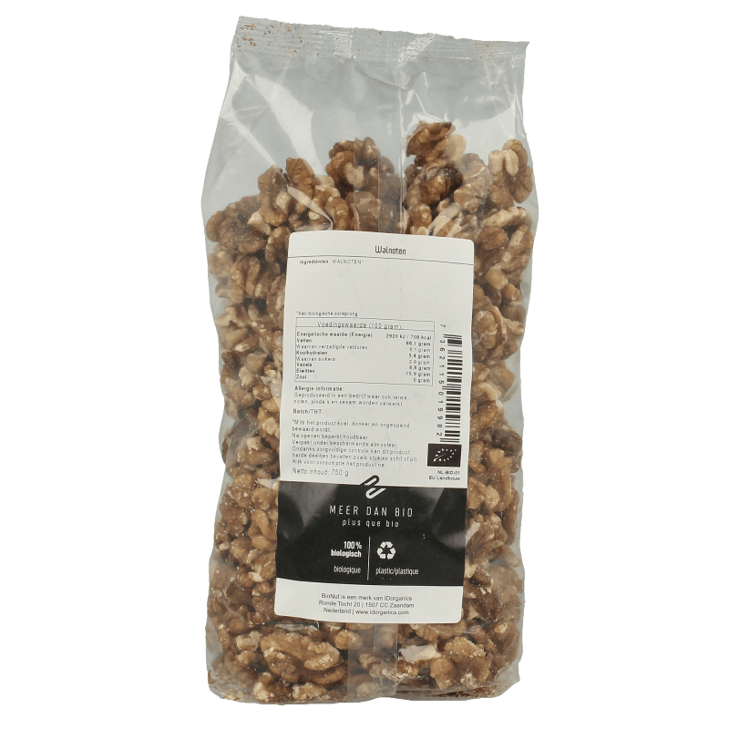Bionut Raw en Superfoods 750 Gram Bionut Walnoten bio 750 Gram