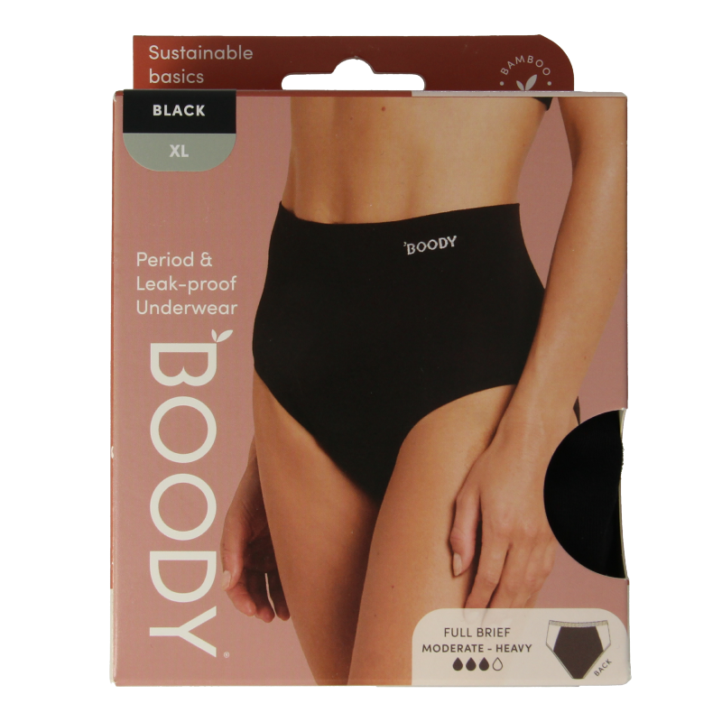 Boody Ondergoed 1 Stuks Boody  Menstruatie ondergoed zwart normaal maat XL 1 Stuks