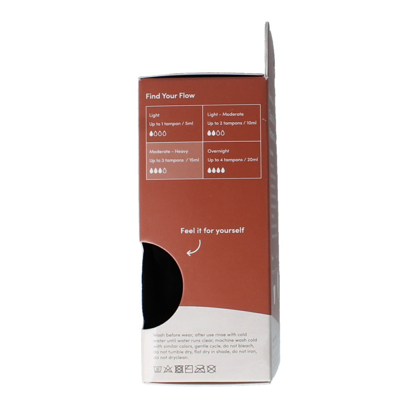 Boody Ondergoed 1 Stuks Boody  Menstruatieondergoed bikinislip zwart normaal XL 1 Stuks