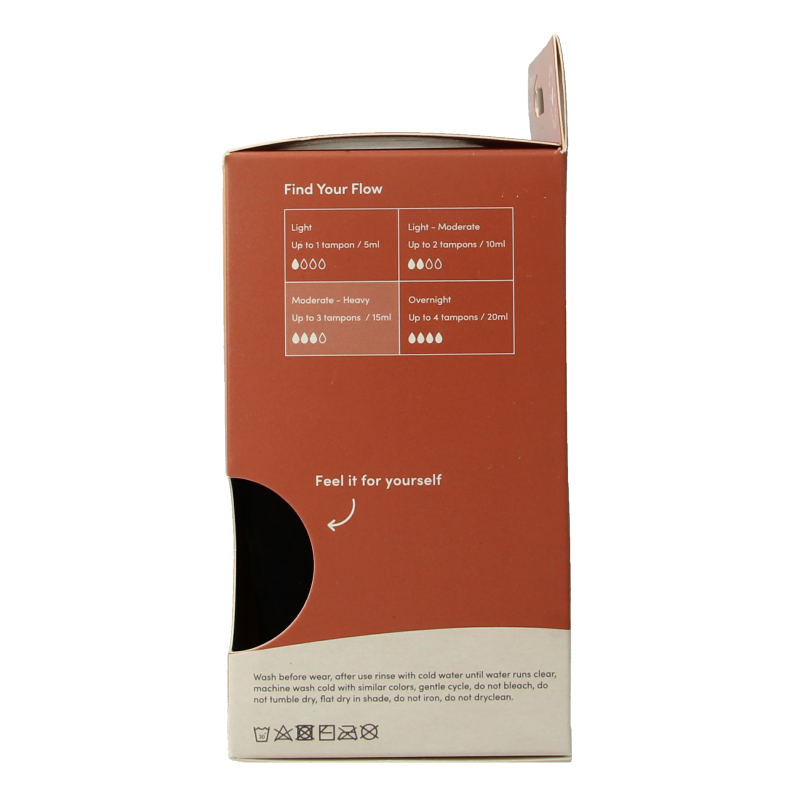 Boody Ondergoed 1 Stuks Boody  Menstruatieondergoed tailleslip zwart normaal L 1 Stuks