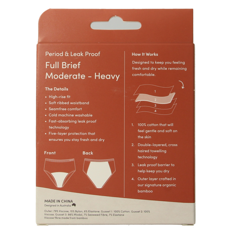 Boody Ondergoed 1 Stuks Boody  Menstruatieondergoed tailleslip zwart normaal L 1 Stuks
