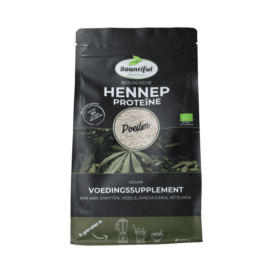 Bountiful Raw en Superfoods 500.00 Gram Bountiful Vegan hennep proteine poeder bio 500.00 Gram