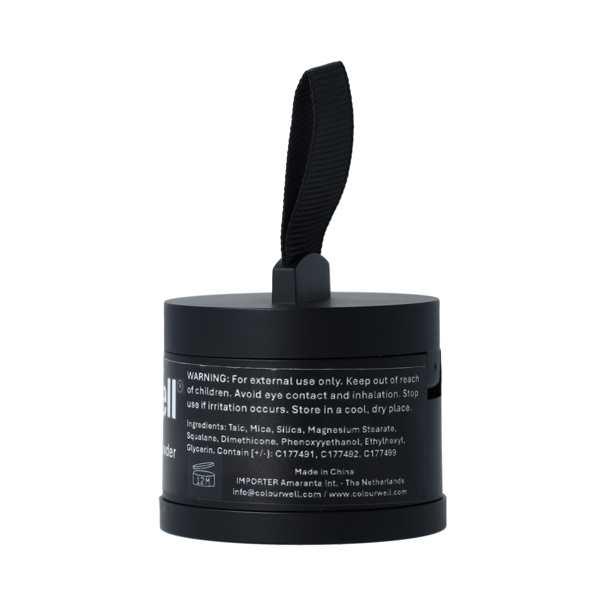Colourwell GreyAway Volume Powder in dark brown, 4 grams, for hair styling and added volume.