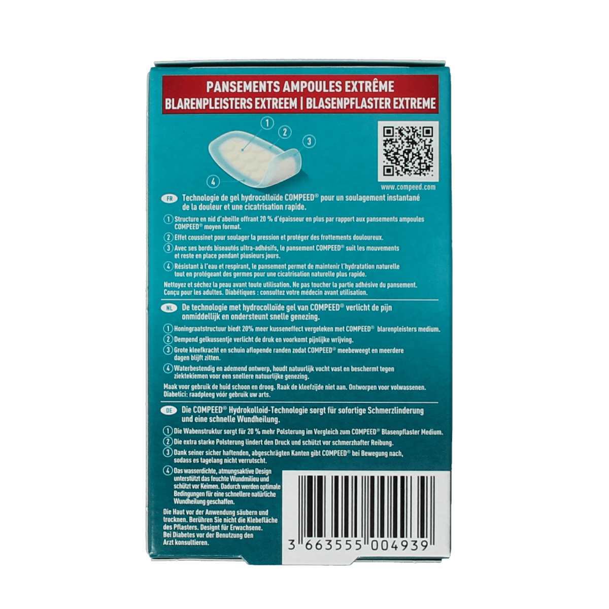 Compeed Voetverzorging 10.00 Stuks Compeed Blarenpleister extreem medium 10.00 Stuks