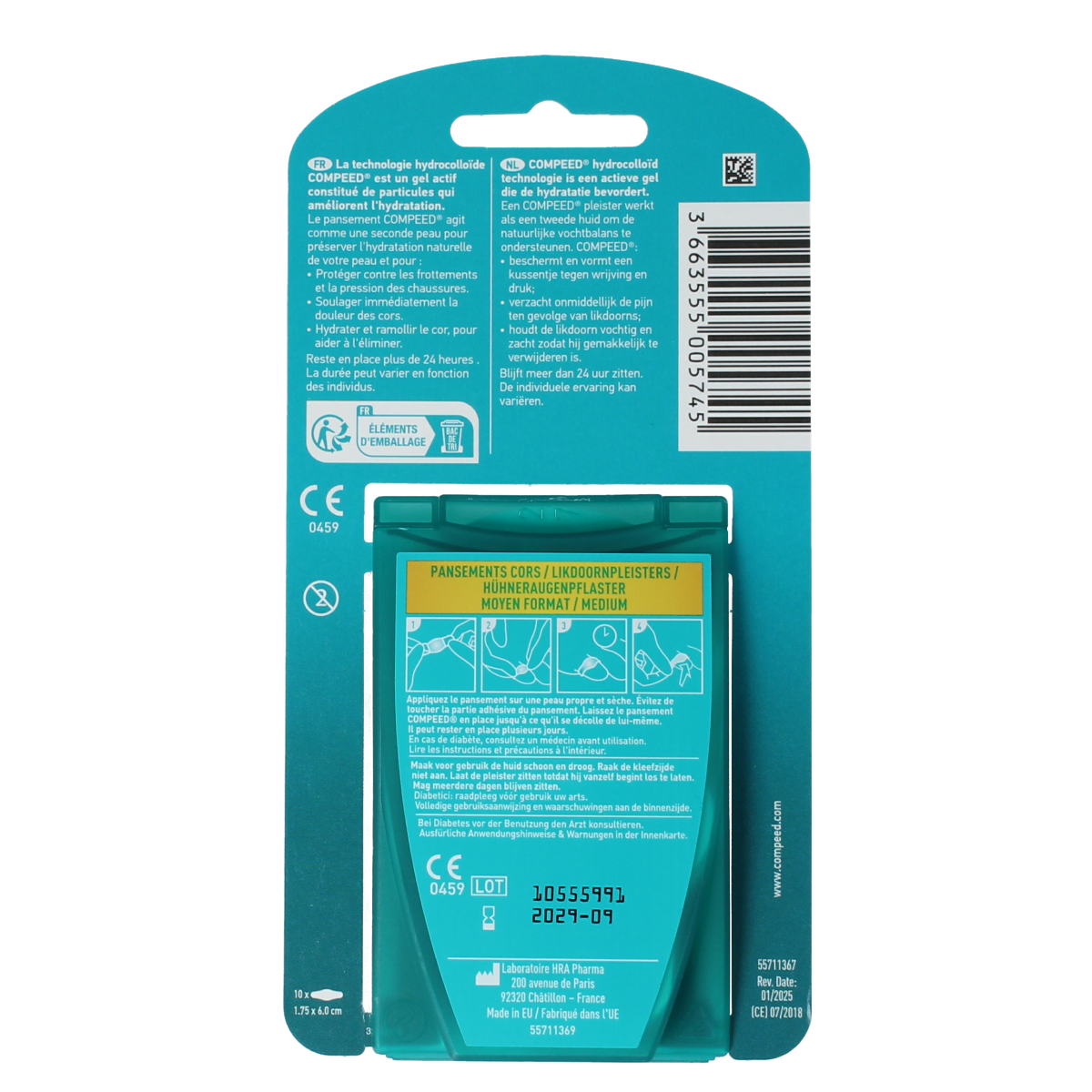 Compeed Voetverzorging 10.00 Stuks Compeed Likdoornpleister medium 10.00 Stuks