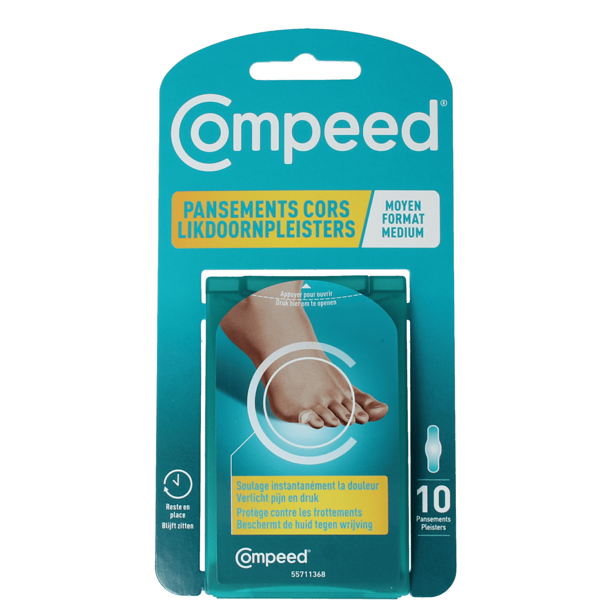 Compeed Voetverzorging 10.00 Stuks Compeed Likdoornpleister medium 10.00 Stuks