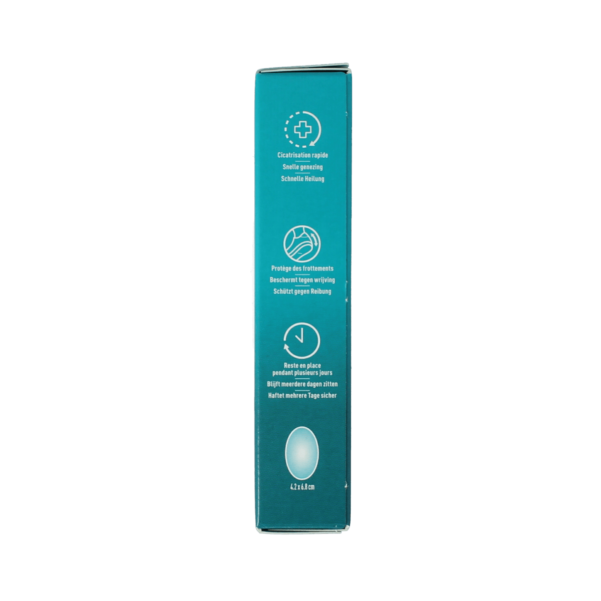 Compeed Voetverzorging blarenpleister medium pack with 6 adhesive blister plasters for foot care and protection.