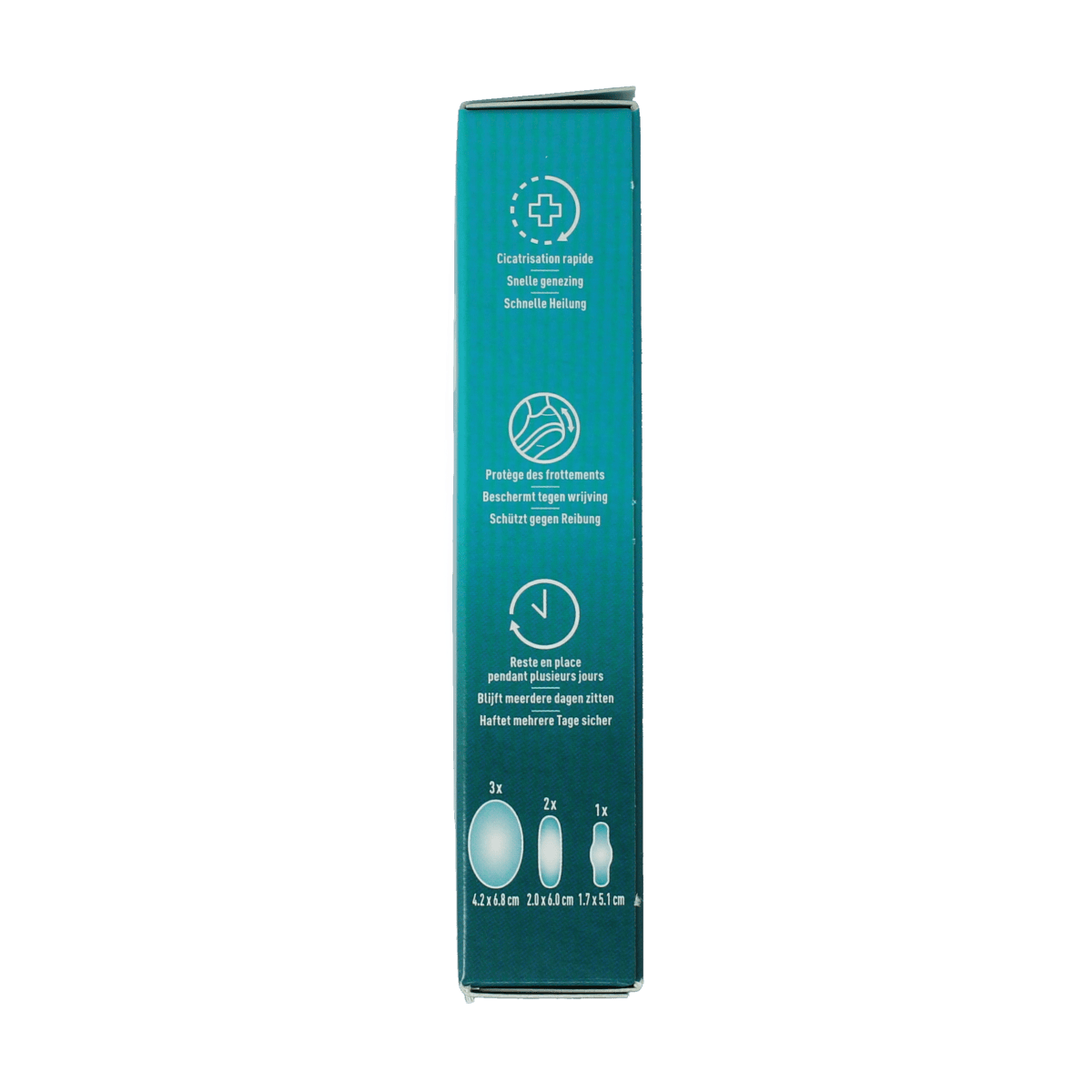 Compeed voetsverzorging blarenpleister mixpack met 6 stuks, huidvriendelijke blarenpleisters voor comfortabele voetverzorging.