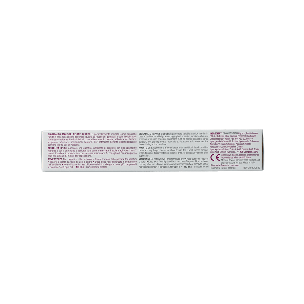 Curasept Tandpasta 50.00 Milliliter Curasept Biosmalto mousse sensitive 50.00 Milliliter
