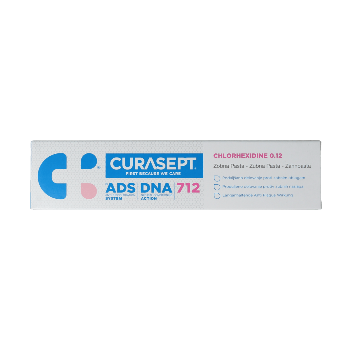 Curasept Tandpasta 75.00 Milliliter Curasept ADS DNA 712 CHX 0,12% gel-tandpasta 75.00 Milliliter