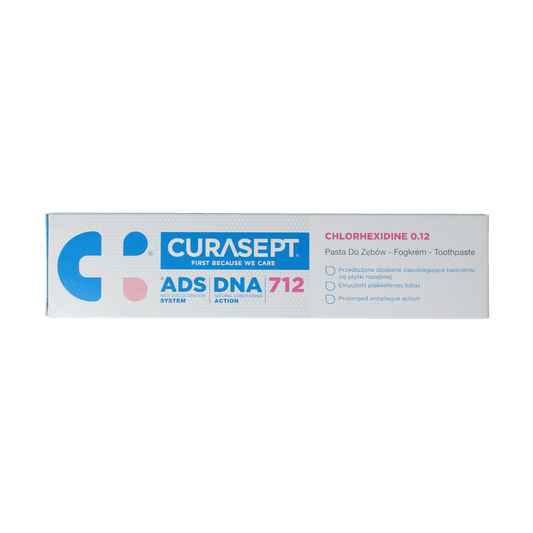 Curasept Tandpasta 75.00 Milliliter Curasept ADS DNA 712 CHX 0,12% gel-tandpasta 75.00 Milliliter