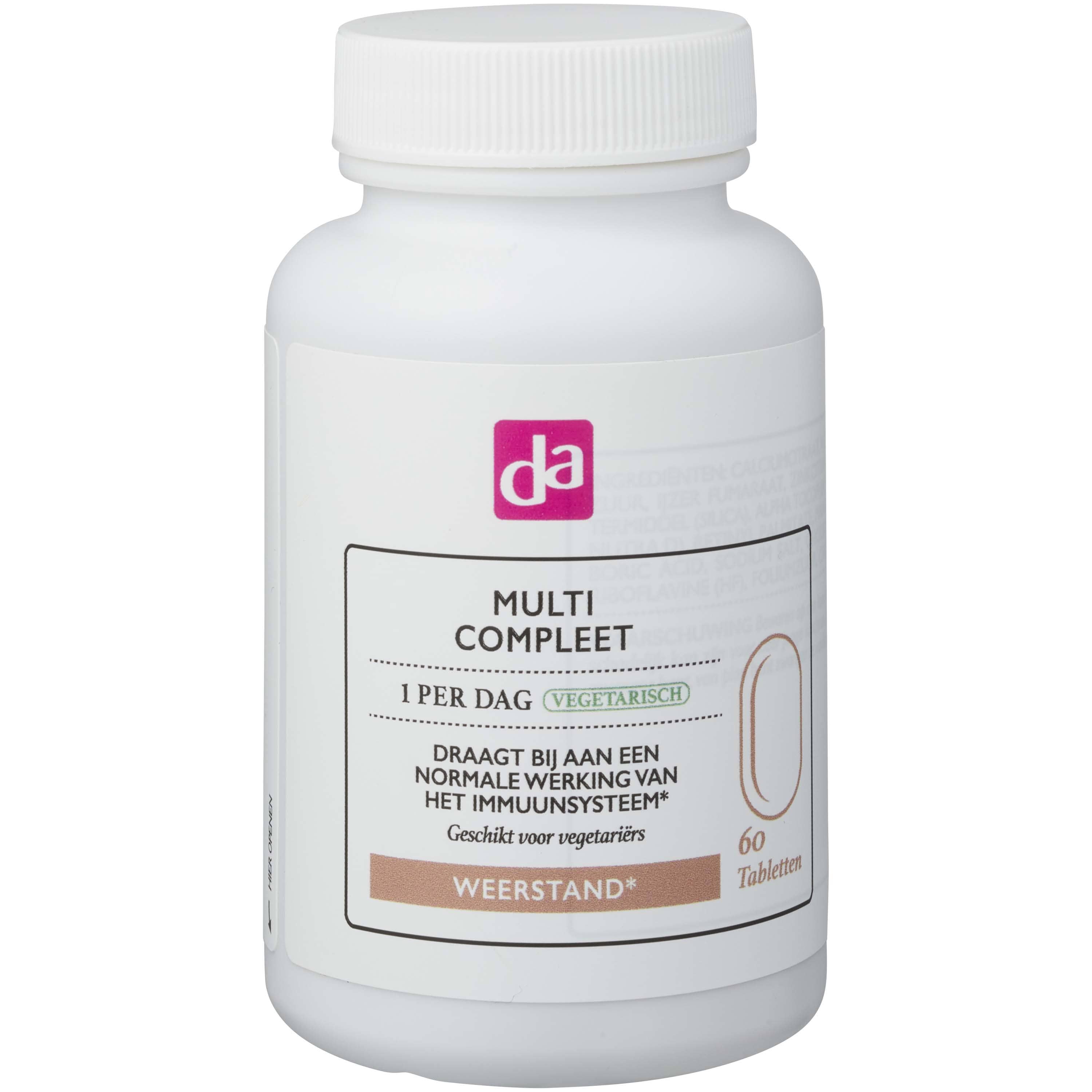 DA Vitamine Multi 60.00 Tabletten DA Multi compleet 60.00 Tabletten