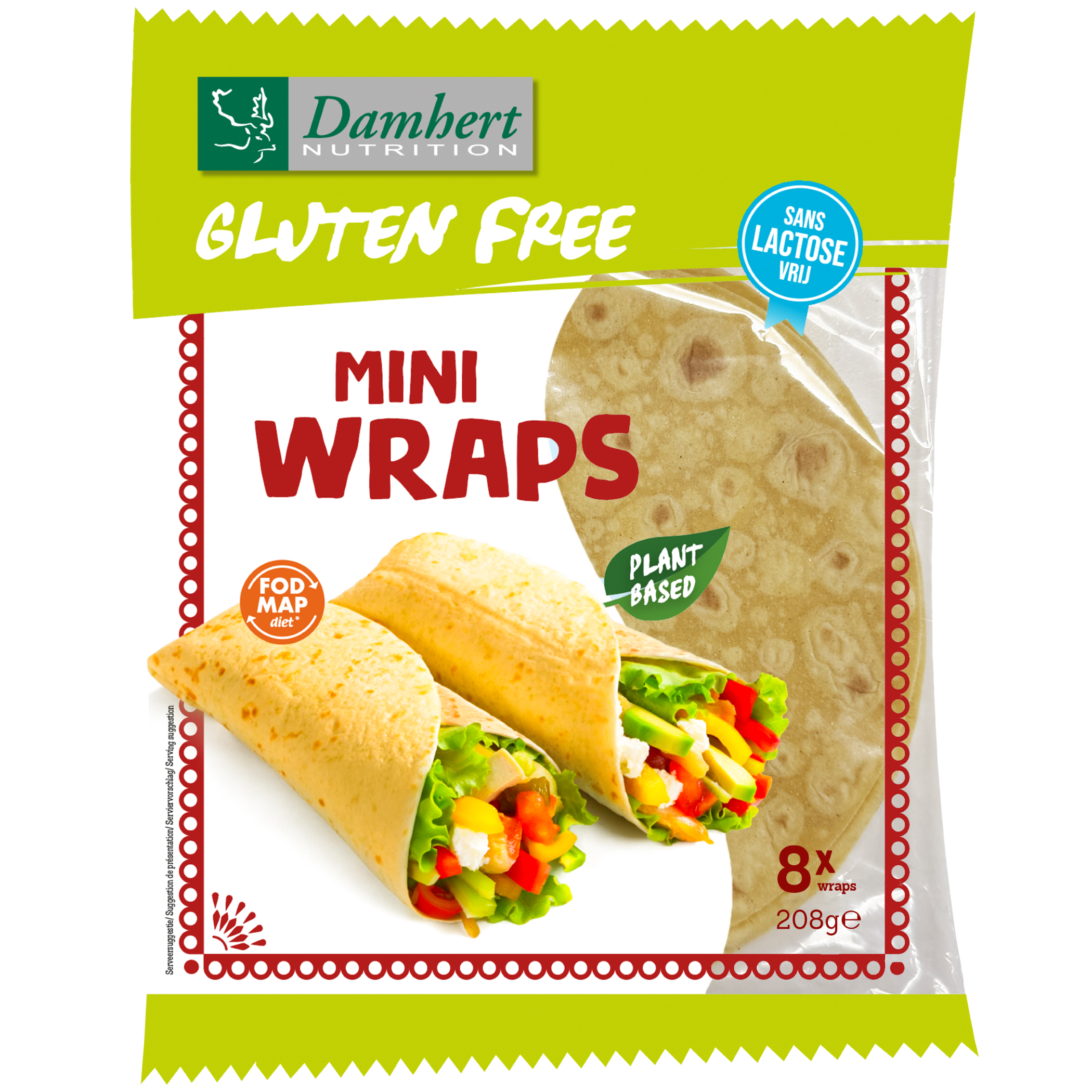 Damhert Pizza en Wraps 8.00 Stuks Damhert Mini wraps glutenvrij 8.00 Stuks