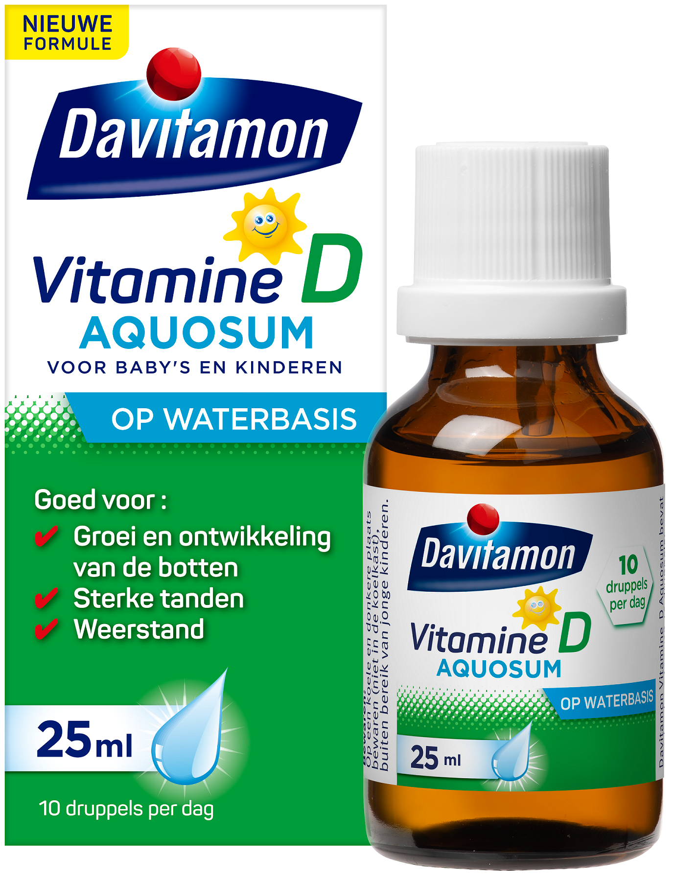 Davitamon Vitamine Enkel 25 Milliliter Davitamon Vitamine D aquosum 25 Milliliter
