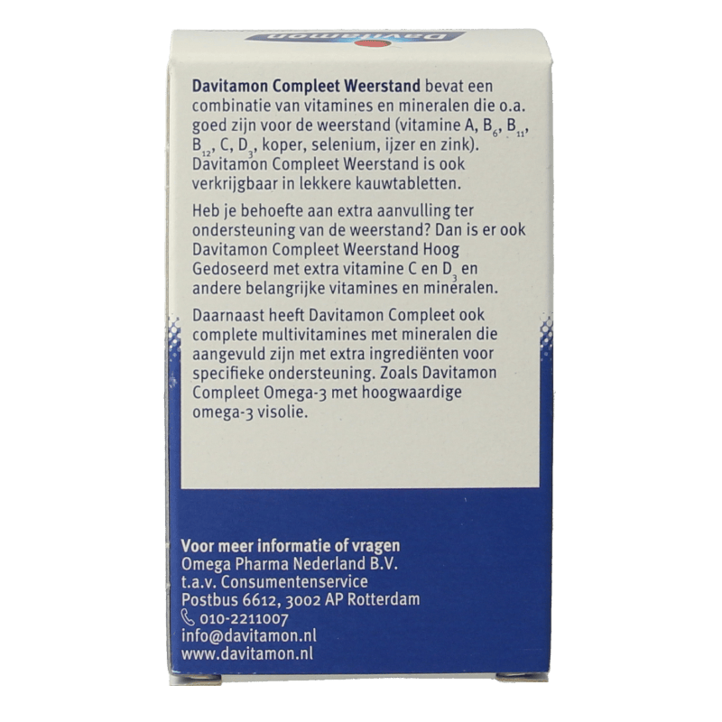 Davitamon Vitamine Multi 100 Dragees Davitamon Compleet weerstand 100 Dragees