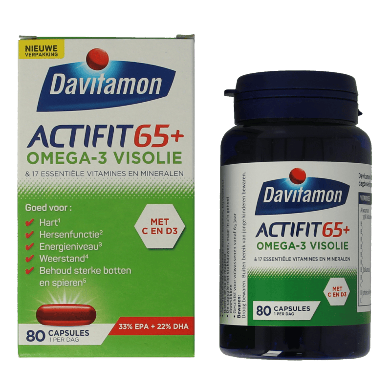 Davitamon Vitamine Multi 80 Capsules Davitamon Actifit 65+ omega 3 80 Capsules