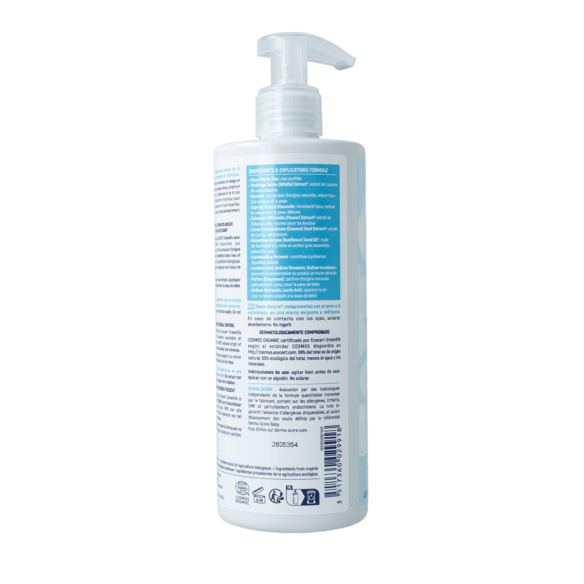 Douce Nature Baby en Peuter Verzorging 400.00 Milliliter Douce Nature Baby face & body cleansing water bio 400.00 Milliliter