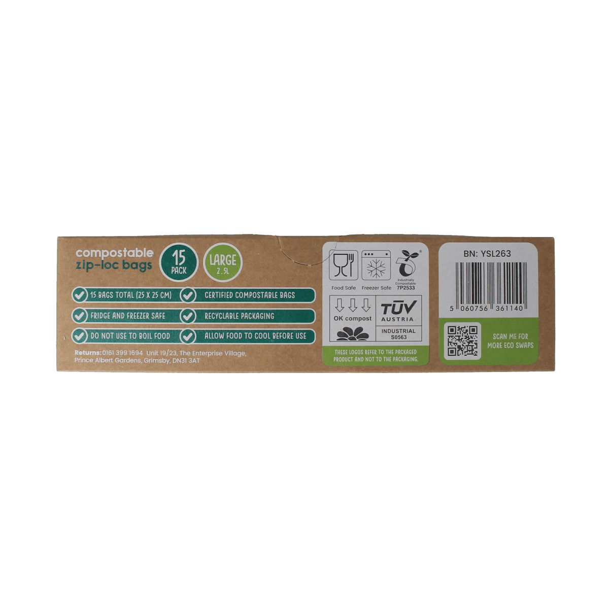 Eco Green Living Vuilniszakken, Huishoudzakken en Folie 15.00 Stuks Eco Green Living Bewaarzakjes hersluitbaar 2.5 liter 15.00 Stuks