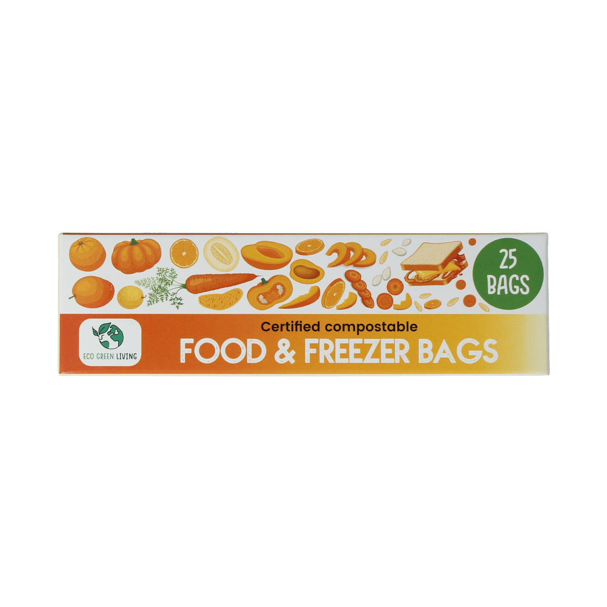 Eco Green Living Vuilniszakken, Huishoudzakken en Folie 25.00 Stuks Eco Green Living Diepvrieszakken 4 liter 25.00 Stuks