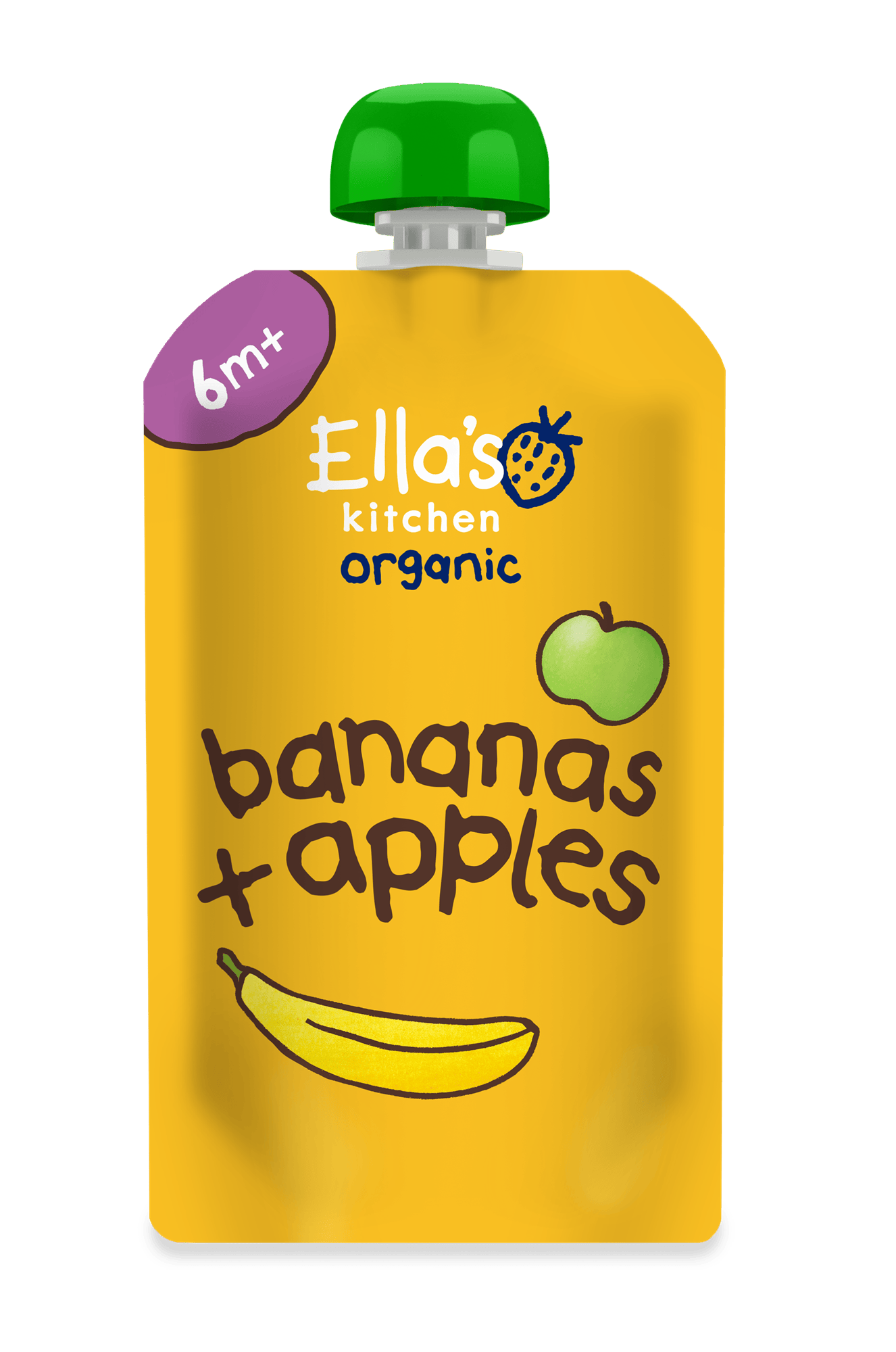 Ella's Kitchen Baby en Peuter Voeding 120.00 Gram Ella's Kitchen Bananen + appels 6+ bio 120.00 Gram