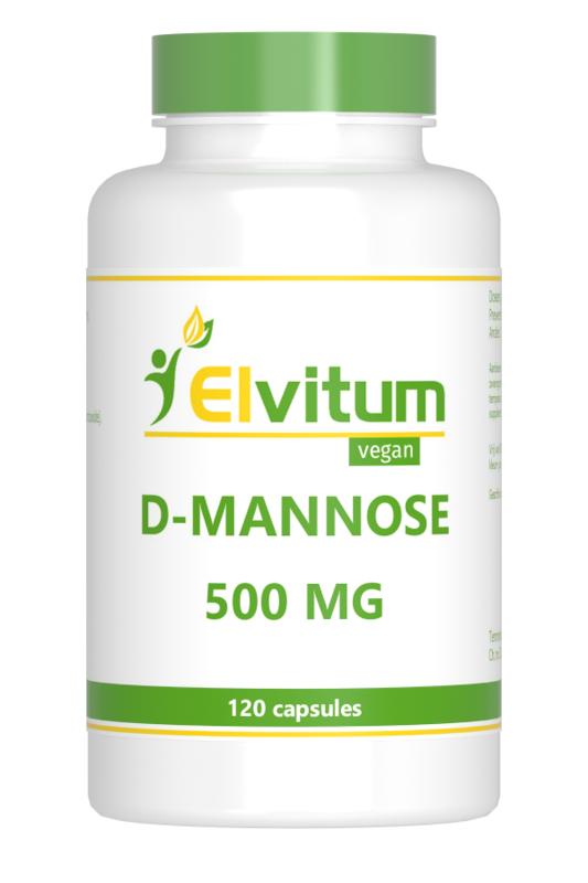 Elvitum Kruidenpreparaten 120 Vegetarische capsules Elvitum  D-Mannose 500mg 120 Vegetarische capsules