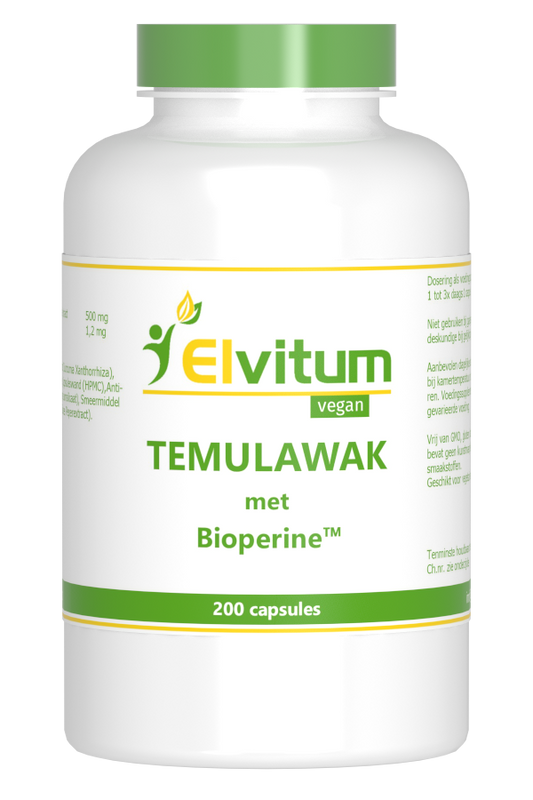 Elvitum Kruidenpreparaten 200 Capsules Elvitum  Temulawak 200 Capsules