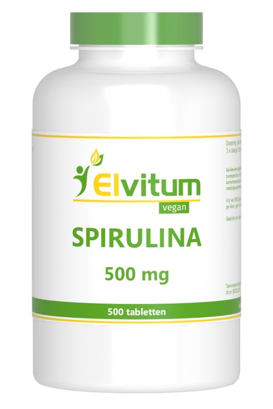 Elvitum Kruidenpreparaten 500 Tabletten Elvitum  Spirulina 500mg 500 Tabletten