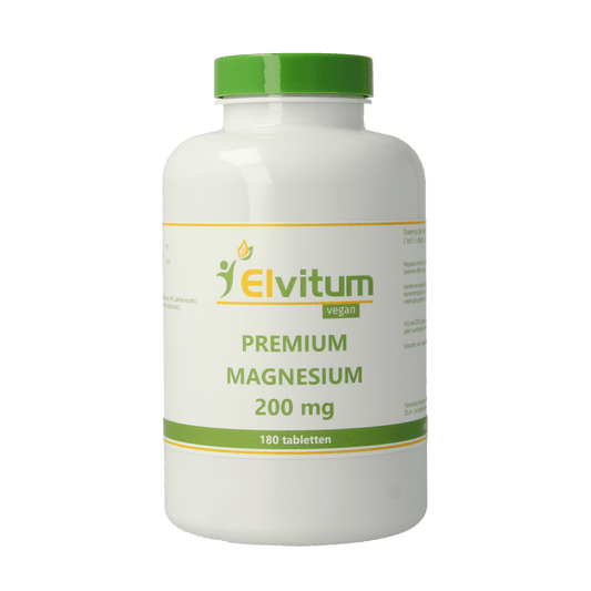 Elvitum Mineralen Enkel 180 Tabletten Elvitum  Premium magnesium 200mg 180 Tabletten