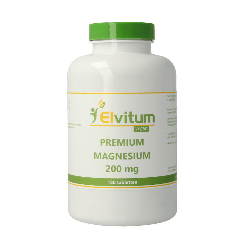 Elvitum Mineralen Enkel 180 Tabletten Elvitum  Premium magnesium 200mg 180 Tabletten