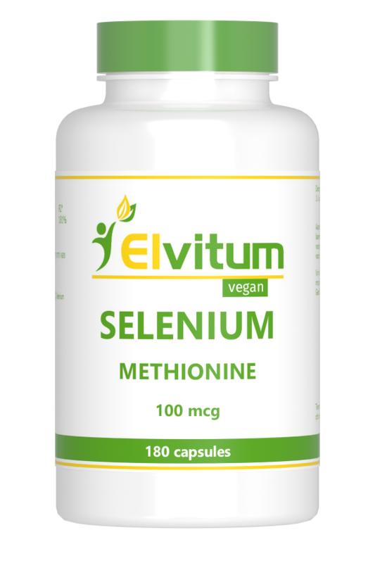 Elvitum Mineralen Enkel 180 Vegetarische capsules Elvitum  Selenium methionine 100mcg 180 Vegetarische capsules
