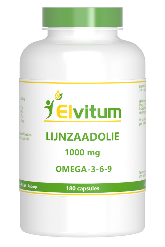 Elvitum Vetzuren 180 Capsules Elvitum  Lijnzaadolie omega 3 6 9 180 Capsules