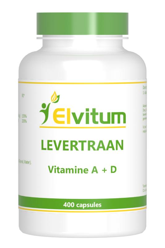 Elvitum Vetzuren 400 Capsules Elvitum  Levertraan A D3 400 Capsules