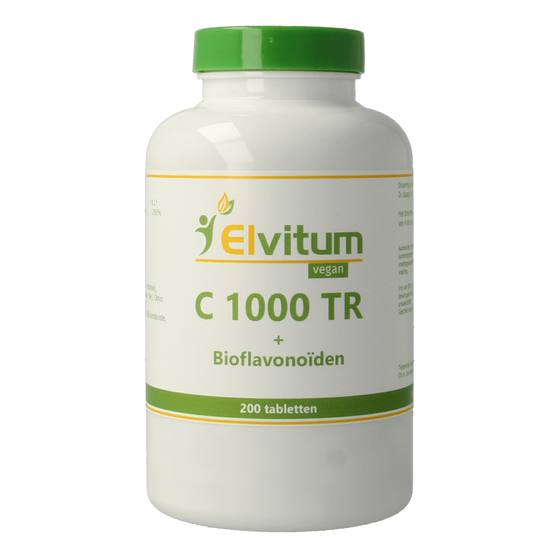 Elvitum Vitamine Enkel 200 Tabletten Elvitum  Vitamine C1000 time released 200 Tabletten